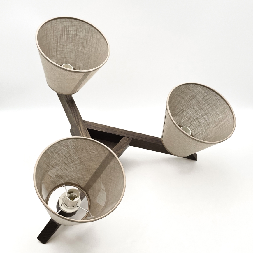 Brilagi - LED Lampada da soffitto a plafone ANTHONY 3xE14/40W/230V rovere/noce/beige