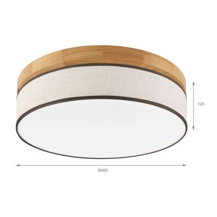 Brilagi - Plafoniera LED BELLADONNA LED/36W/230V Ø 40 cm crema/rovere