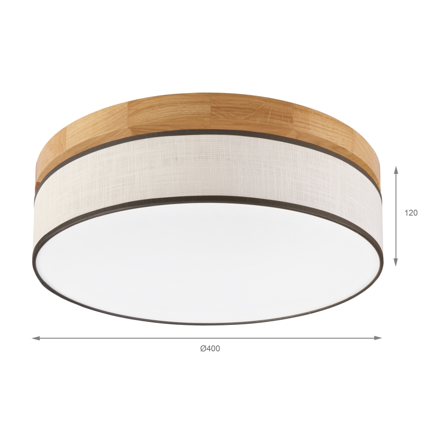 Brilagi - Plafoniera LED BELLADONNA LED/36W/230V Ø 40 cm crema/rovere