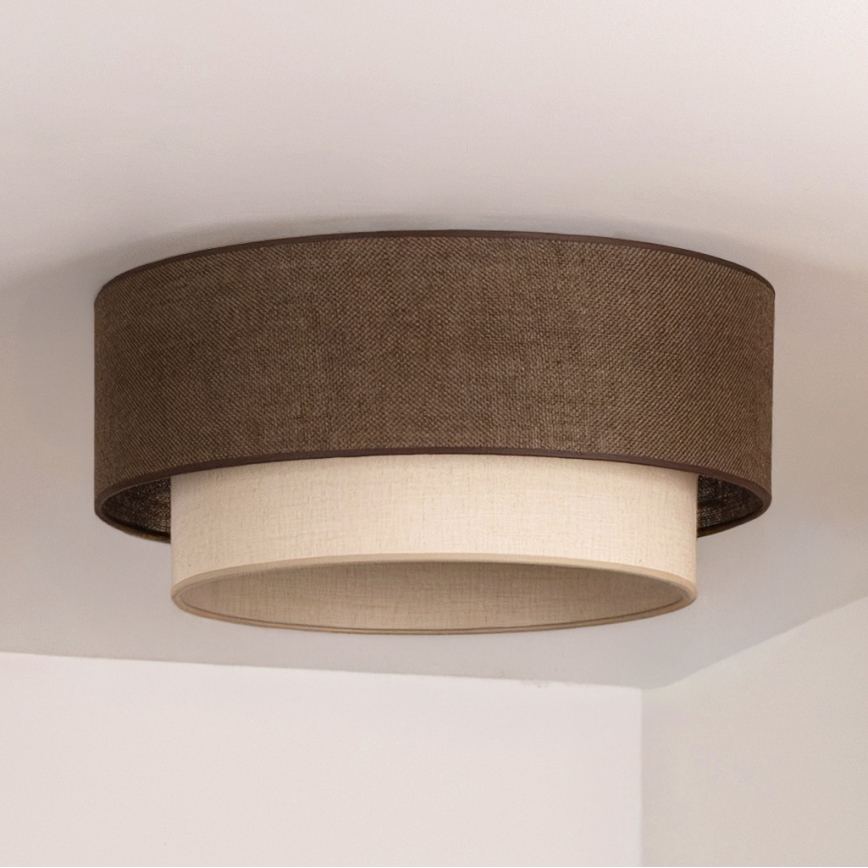 Brilagi - Plafoniera LED BOHO ECO 1xE27/10W/230V Ø 40 cm marrone/crema