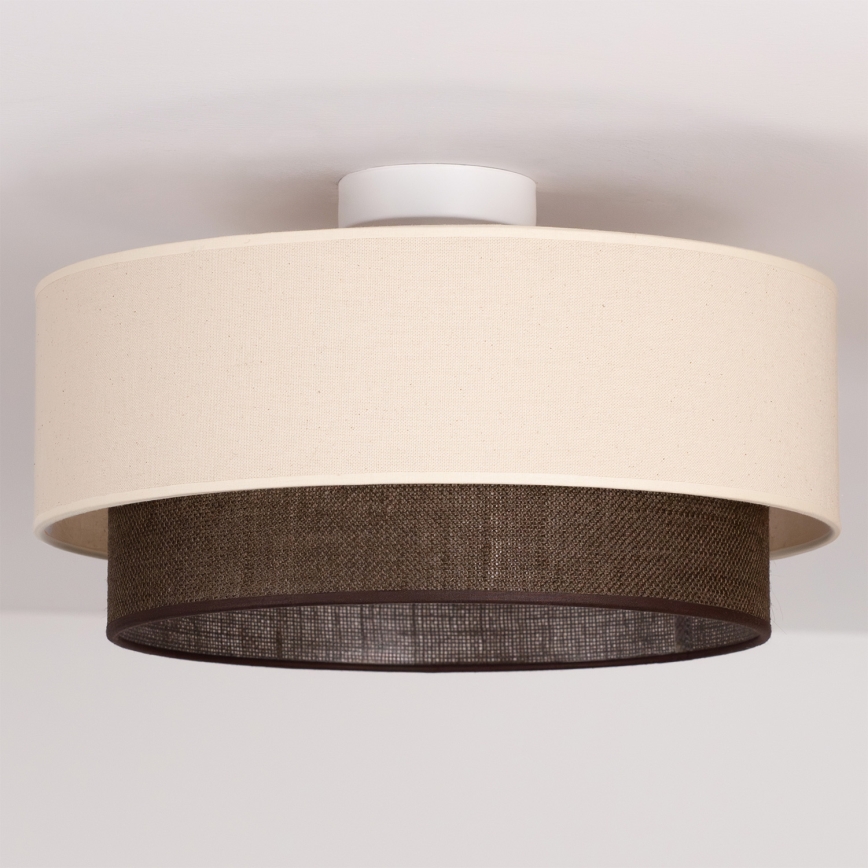 Brilagi - Plafoniera LED BOHO STYLE 1xE27/15W/230V Ø 40 cm crema/marrone