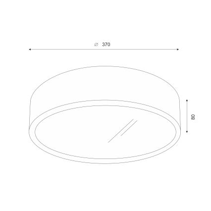 Brilagi - Plafoniera LED CARVALHO 2xE27/15W/230V rovere ciliegio, diam. 37 cm