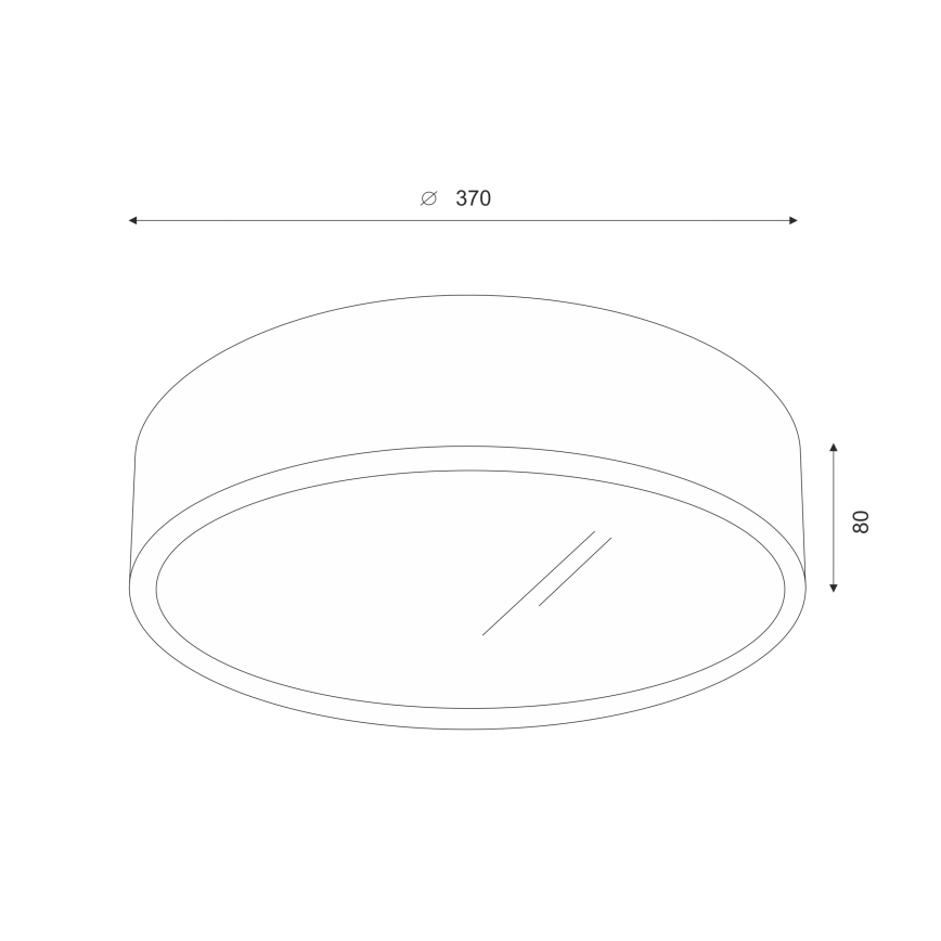 Brilagi - Plafoniera LED CARVALHO 2xE27/60W/230V quercia ciliegio diametro 37 cm
