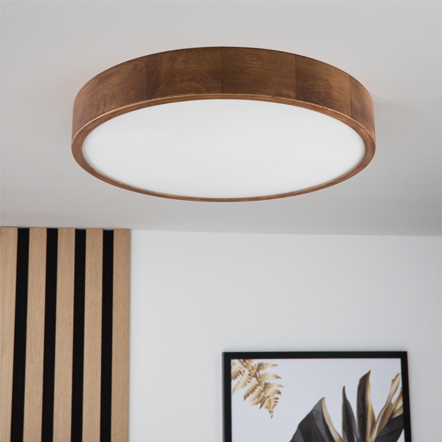 Brilagi - Plafoniera LED CARVALHO 3xE27/60W/230V quercia ciliegio diametro 47 cm