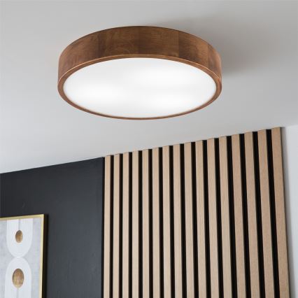Brilagi - Plafoniera LED CARVALHO 3xE27/60W/230V quercia ciliegio diametro 47 cm