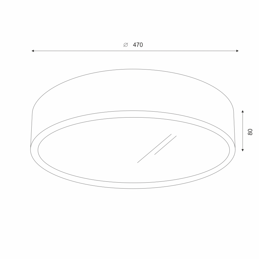 Brilagi - Plafoniera LED CARVALHO 3xE27/60W/230V quercia ciliegio diametro 47 cm