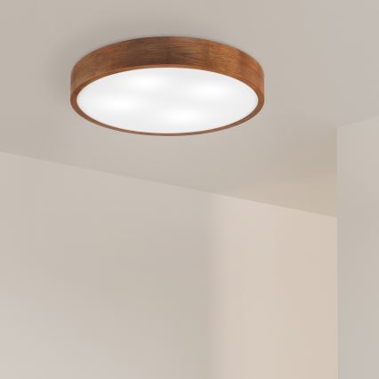 Brilagi - Plafoniera LED CARVALHO 4xE27/60W/230V in rovere ciliegio diam. 57,5 cm