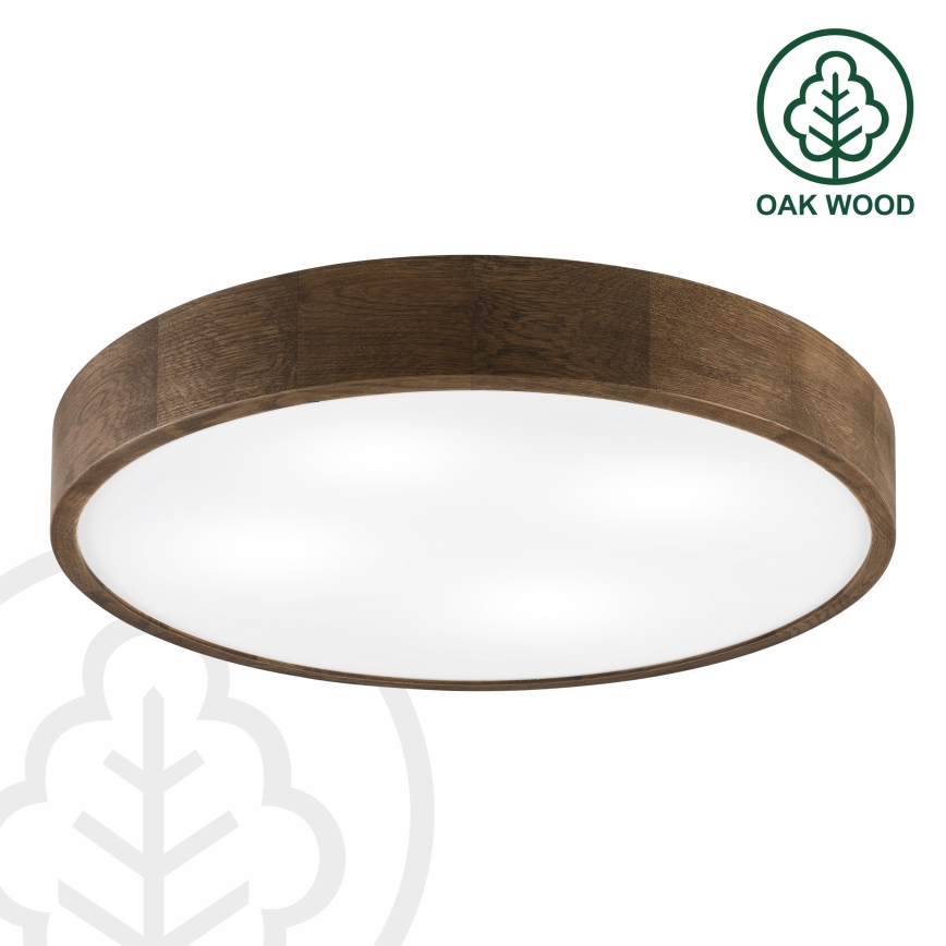 Brilagi - Plafoniera LED CARVALHO 4xE27/60W/230V rovere/noce Ø 57,5 cm