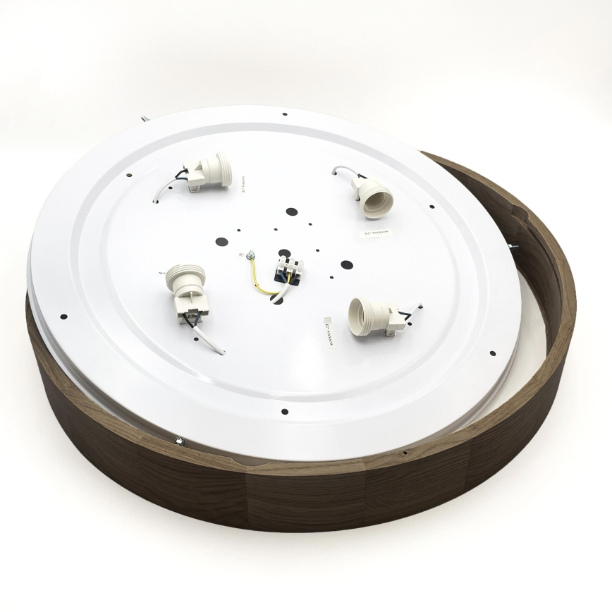 Brilagi - Plafoniera LED CARVALHO 4xE27/60W/230V rovere/noce Ø 57,5 cm