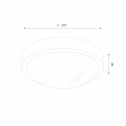 Brilagi - Plafoniera LED CARVALHO SLIM 1xE27/15W/230V rovere/noce Ø 27 cm