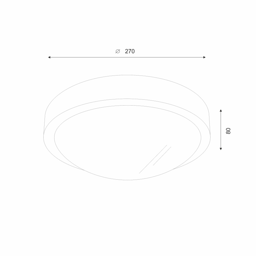 Brilagi - Plafoniera LED CARVALHO SLIM 1xE27/60W/230V quercia ciliegio diametro 27 cm