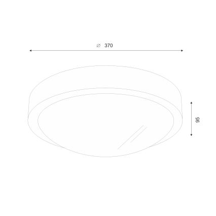 Brilagi - Plafoniera LED CARVALHO SLIM 2xE27/60W/230V quercia ciliegio diametro 37 cm