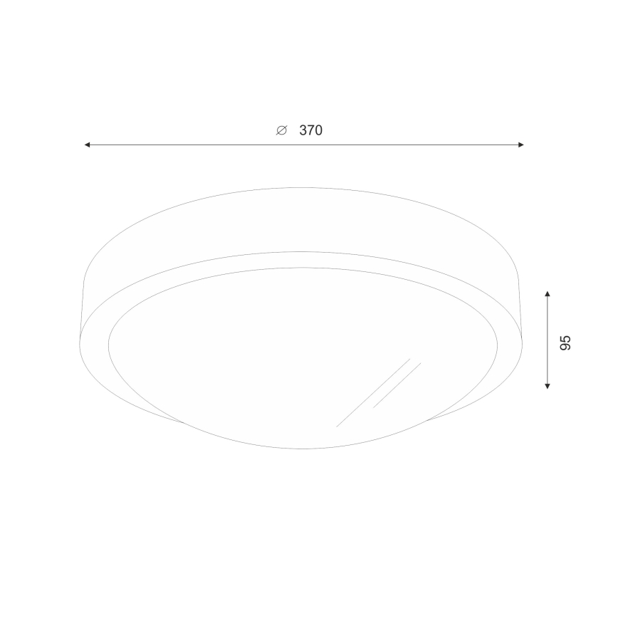 Brilagi - Plafoniera LED CARVALHO SLIM 2xE27/60W/230V quercia ciliegio diametro 37 cm