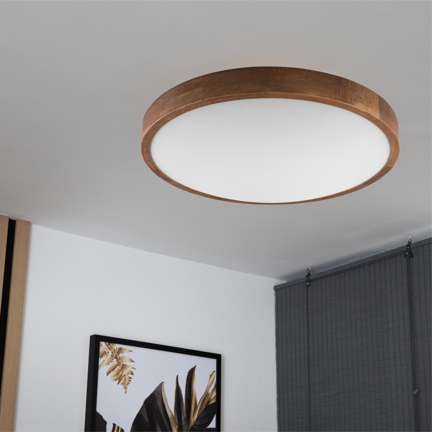 Brilagi - Plafoniera LED CARVALHO SLIM 3xE27/60W/230V quercia ciliegio diametro 47 cm