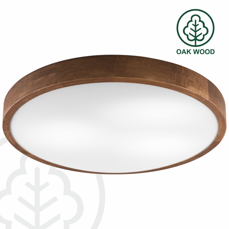 Brilagi - Plafoniera LED CARVALHO SLIM 3xE27/60W/230V quercia ciliegio diametro 47 cm