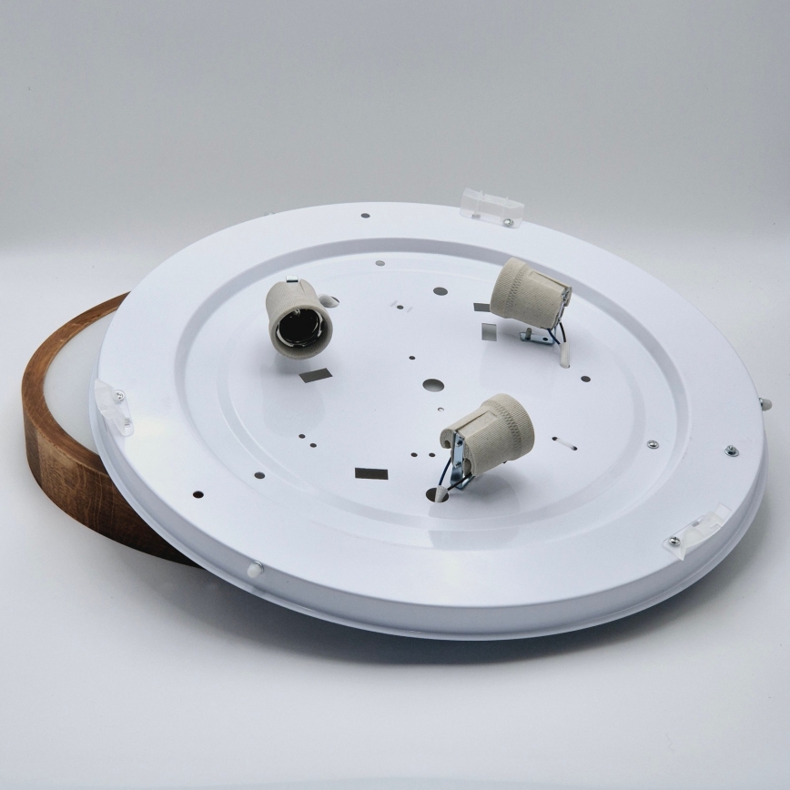 Brilagi - Plafoniera LED CARVALHO SLIM 3xE27/60W/230V quercia ciliegio diametro 47 cm
