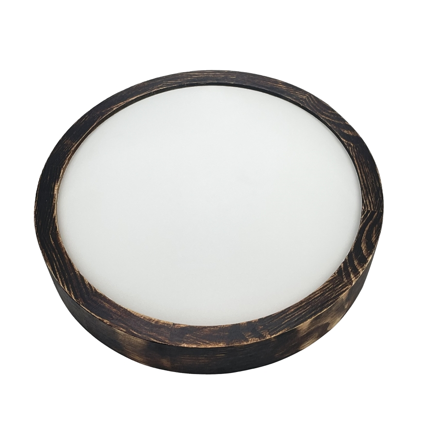 Brilagi - Plafoniera LED CARVALHO SLIM SMOKEY LED/20W/230V rovere Ø 27,5 cm