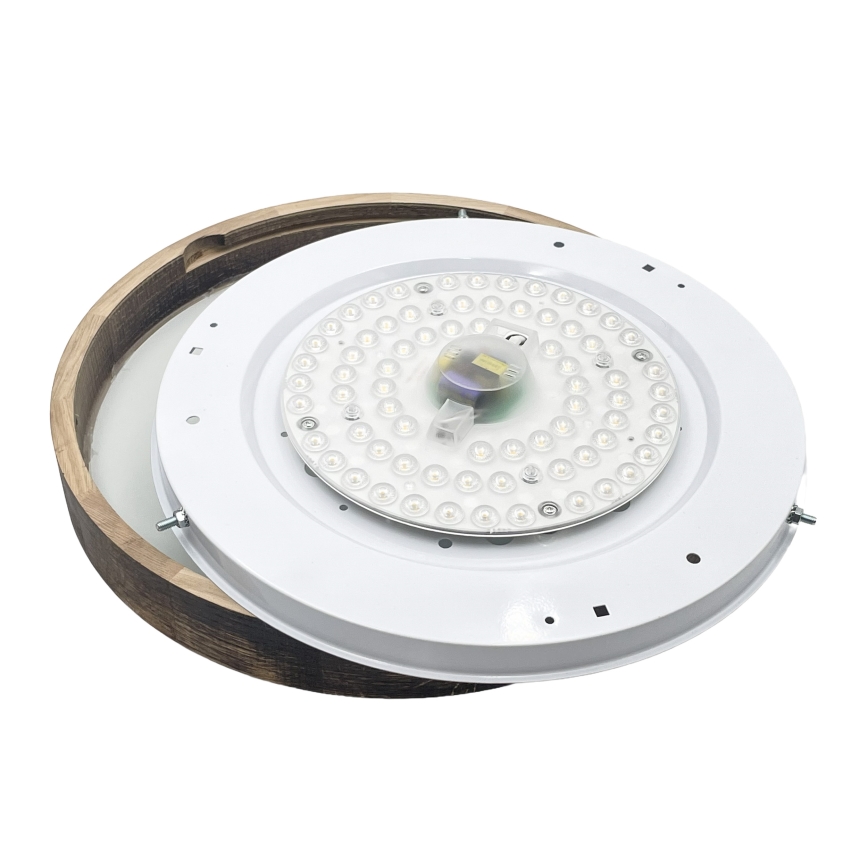 Brilagi - Plafoniera LED CARVALHO SLIM SMOKEY LED/36W/230V rovere Ø 37,5 cm