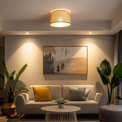 Brilagi - Plafoniera LED CERIA 1xE27/40W/230V, diametro 35 cm, beige