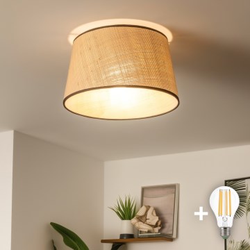 Brilagi - Plafoniera LED CERIA 1xE27/40W/230V Ø 35 cm beige