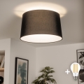Brilagi - Plafoniera LED CERIA 1xE27/40W/230V Ø 45 cm nero