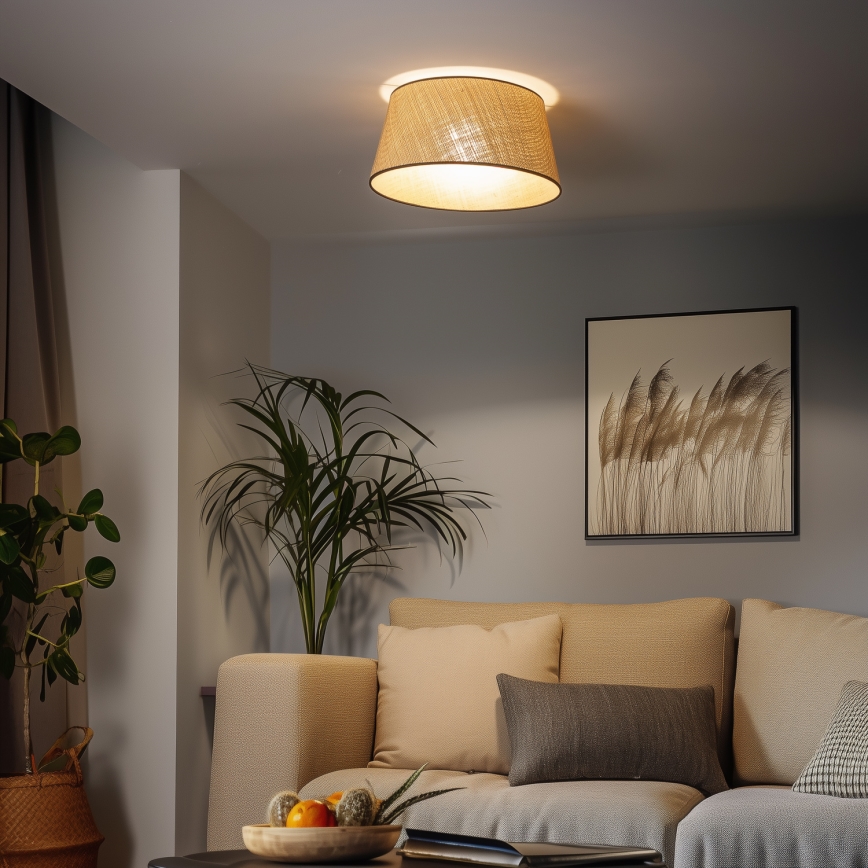Brilagi - Plafoniera LED CERIA 1xE27/40W/230V Ø 50 cm beige