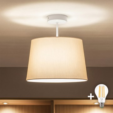Brilagi - Plafoniera LED CERIA 1xE27/60W/230V Ø 30 cm bianco/beige