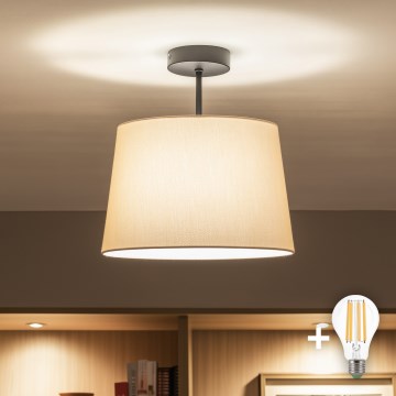 Brilagi - Plafoniera LED CERIA 1xE27/60W/230V Ø 30 cm nero/beige
