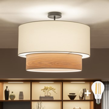 Brilagi - Plafoniera LED CERIA a montaggio superficiale 1xE27/60W/230V Ø 50 cm nero/bianco/beige