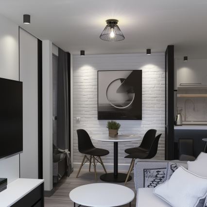 Brilagi - Plafoniera LED CERIA WIRE 1xE27/40W/230V, diam. 21 cm, nera