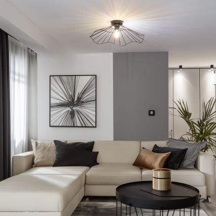 Brilagi - Plafoniera LED CERIA WIRE 1xE27/40W/230V Ø 60 cm nera