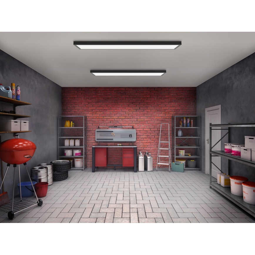 Brilagi - Plafoniera LED da bagno FRAME LED/50W/230V 120x30 cm IP44 nero