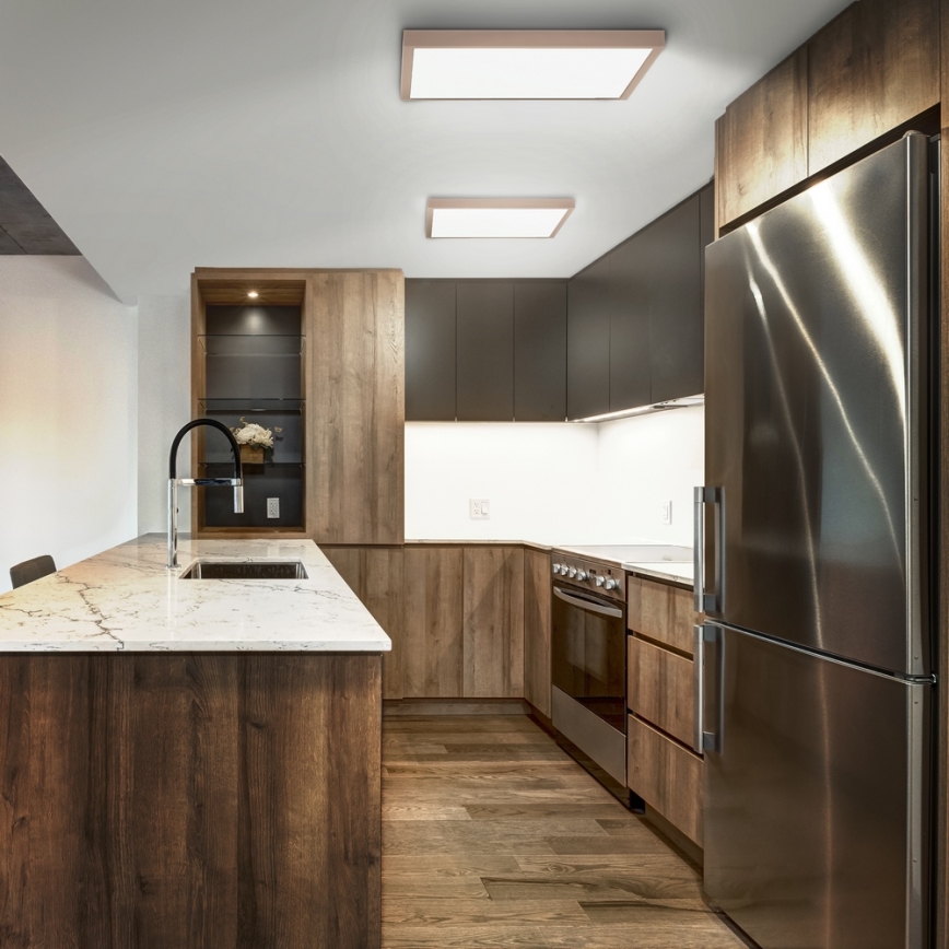 Brilagi - FRAME LED Lampada da soffitto per bagno 50W/230V 60x60 cm IP44 Beige