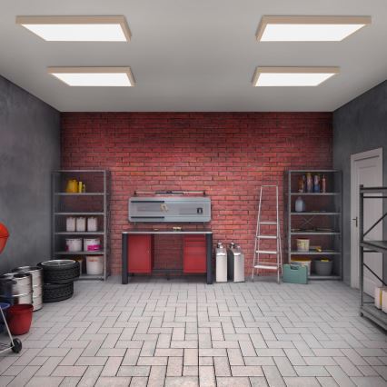 Brilagi - FRAME LED Lampada da soffitto per bagno 50W/230V 60x60 cm IP44 Beige