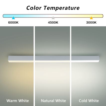 Brilagi - Plafoniera LED per bagno SLEEKLINE LED/40W/230V 3000/4500/6000K argento IP44