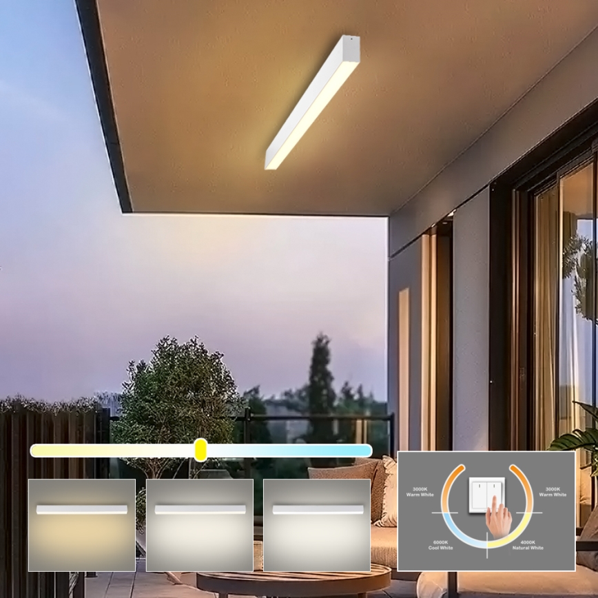 Brilagi - Plafoniera da bagno a LED SLEEKLINE LED/40W/230V 3000/4500/6000K bianca IP44