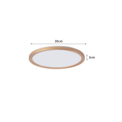 Brilagi - Plafoniera LED da bagno ULTRA SLIM 18W/230V Ø 30 cm oro rosa IP54