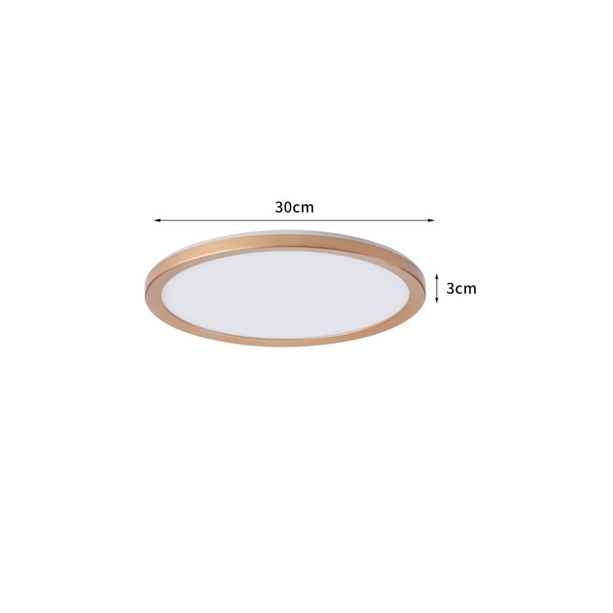 Brilagi - Plafoniera LED da bagno ULTRA SLIM 18W/230V Ø 30 cm oro rosa IP54