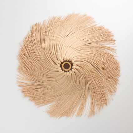 Brilagi - Plafoniera LED da soffitto CERIA BOHO 1xE27/40W/230V Ø 70 cm rattan/rovere