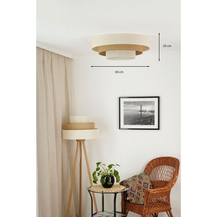 Brilagi - Plafoniera LED DENVER LUNETA LED/12W/230V diametro 60 cm 3000K/4000K/6400K beige/color crema