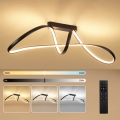 Brilagi - Plafoniera LED dimmerabile a montaggio superficiale TWISTER LED/60W/230V 3000-6000K nero + telecomando