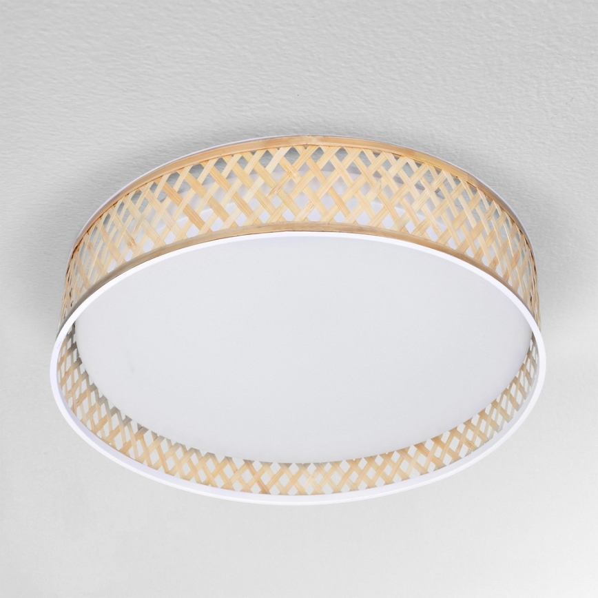Brilagi - Plafoniera LED dimmerabile CAMILA LED/48W/230V 3000-6500K bambù diametro 40 cm + telecomando