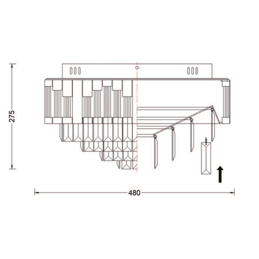 Brilagi - Plafoniera dimmerabile CROWN LED/41W/230V 3000-6000K Ø 48 cm nero + telecomando