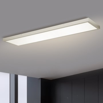 Brilagi - Plafoniera LED dimmerabile da bagno FRAME SMART LED/50W/230V 120x30 cm 3000-6000K IP44 argento + telecomando