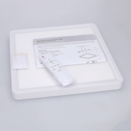 Brilagi - Plafoniera LED dimmerabile ESTELA SQUARE LED/36W/230V 3000-6500K 31x31 cm bianca + telecomando
