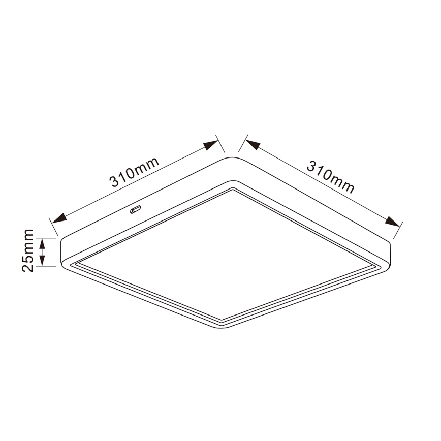 Brilagi - Plafoniera LED dimmerabile ESTELA SQUARE LED/36W/230V 3000-6500K 31x31 cm bianca + telecomando