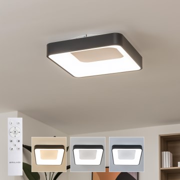 Brilagi - Plafoniera LED dimmerabile FALCON II LED/80W/230V 3000-6500K 40x40 cm nero + telecomando