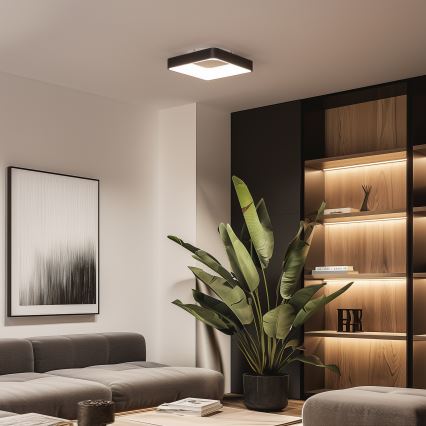 Brilagi - Plafoniera LED dimmerabile FALCON II LED/80W/230V 3000-6500K 40x40 cm nero + telecomando