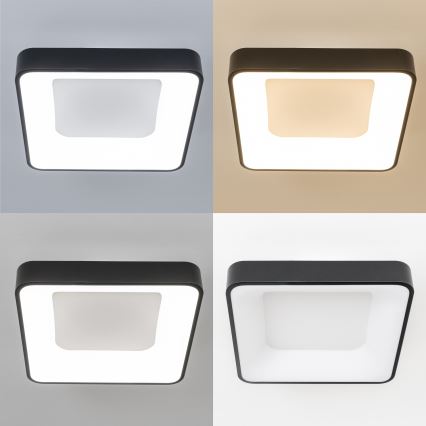 Brilagi - Plafoniera LED dimmerabile FALCON II LED/80W/230V 3000-6500K 40x40 cm nera con telecomando