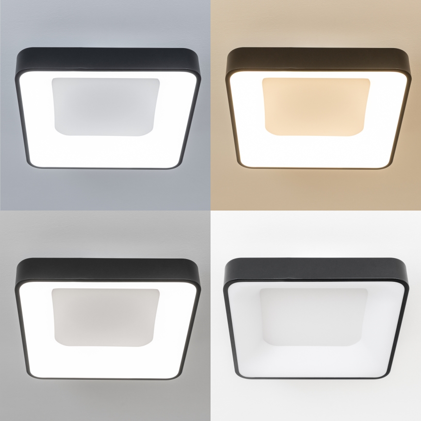 Brilagi - Plafoniera LED dimmerabile FALCON II LED/80W/230V 3000-6500K 40x40 cm nera con telecomando